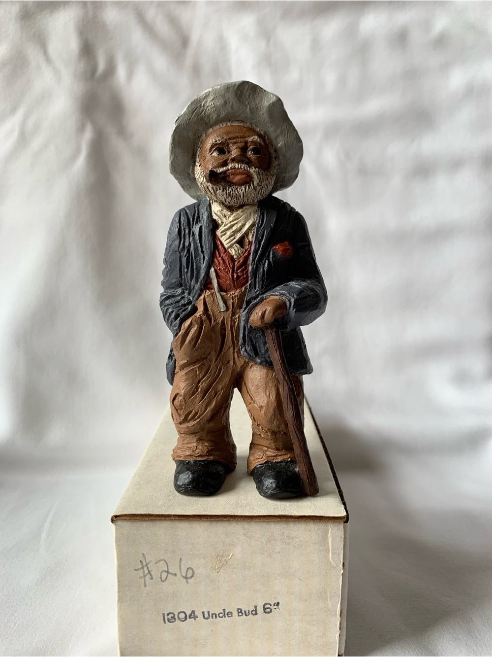 All God’s Children Uncle Bud (small) numbered, resin collectible.